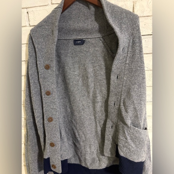 J.CREW men’s L Shawl Collar cardigan sweater EUC no flaws - Picture 6 of 10